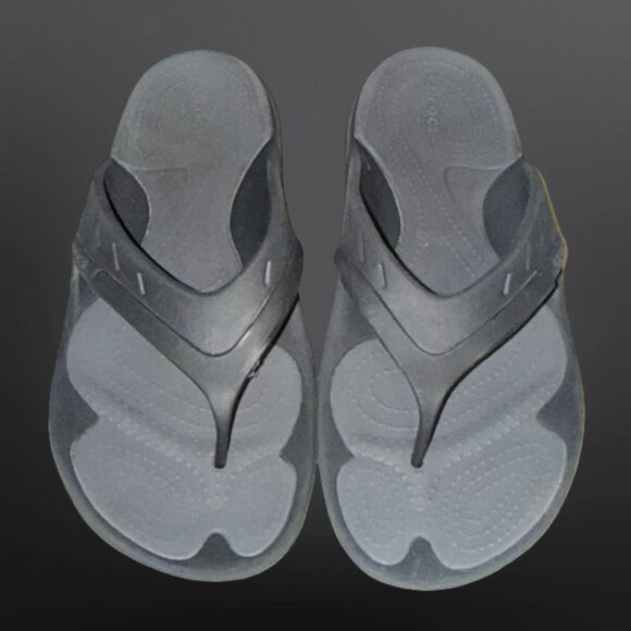 Unisex Crocs Black/Gargoyle Modi Sport Flip Flops Size M10 W 12 - Picture 2 of 7